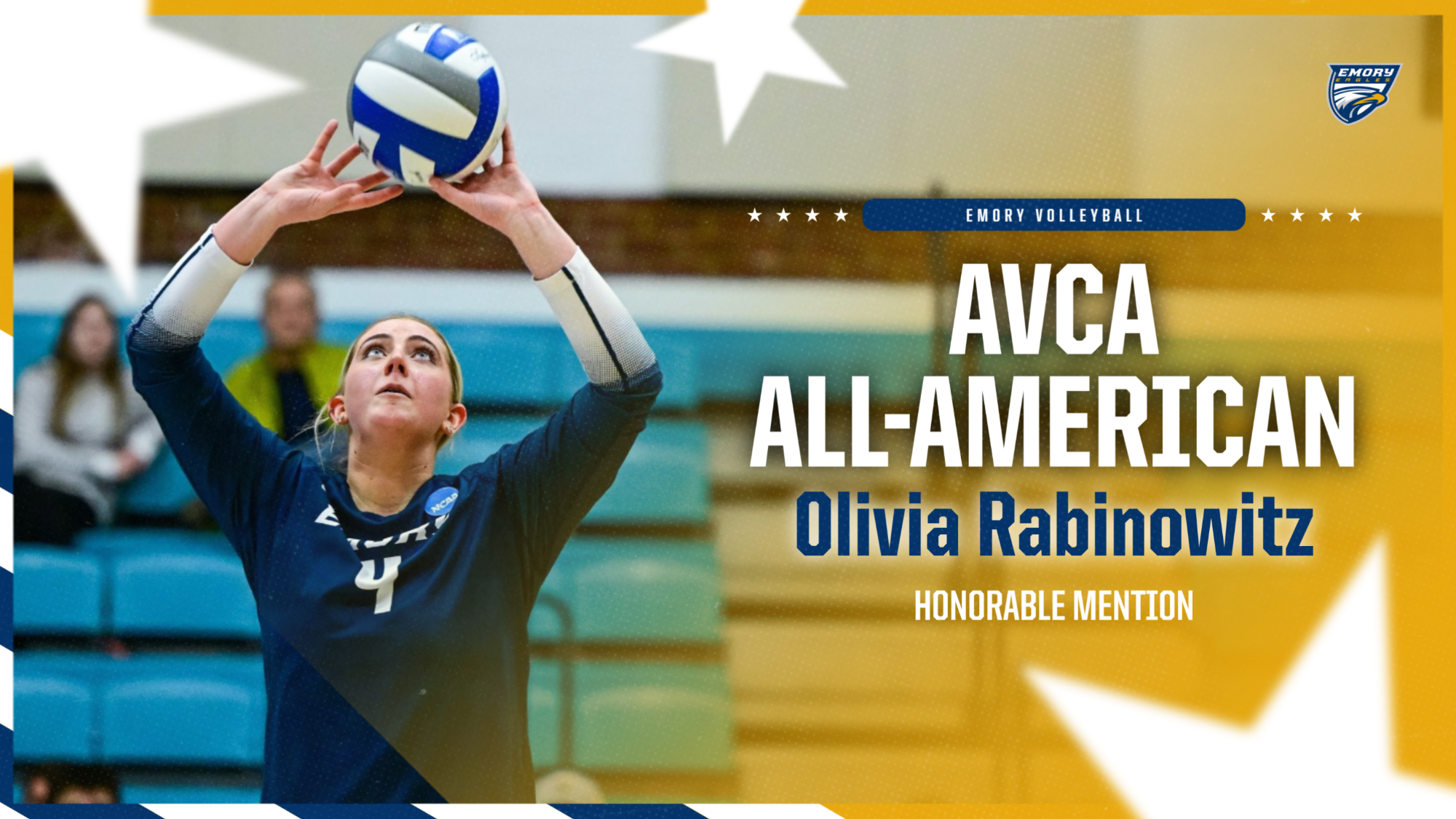Victor Rabinowitz Olivia Rabinowitz Chosen for AVCA All-Region Honors - Emory University