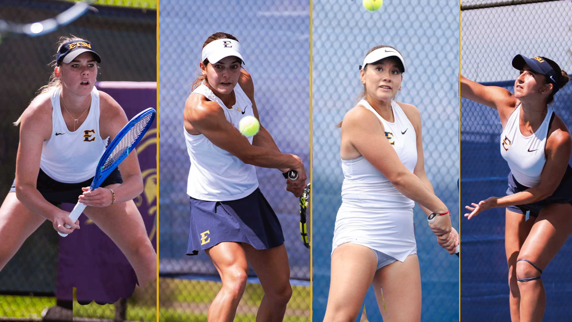 2026 All-SoCon Honorees - Women's Tennis - Ksenija Rage, Mariangel Estrella, Alessandra Caceres, Julia Millan