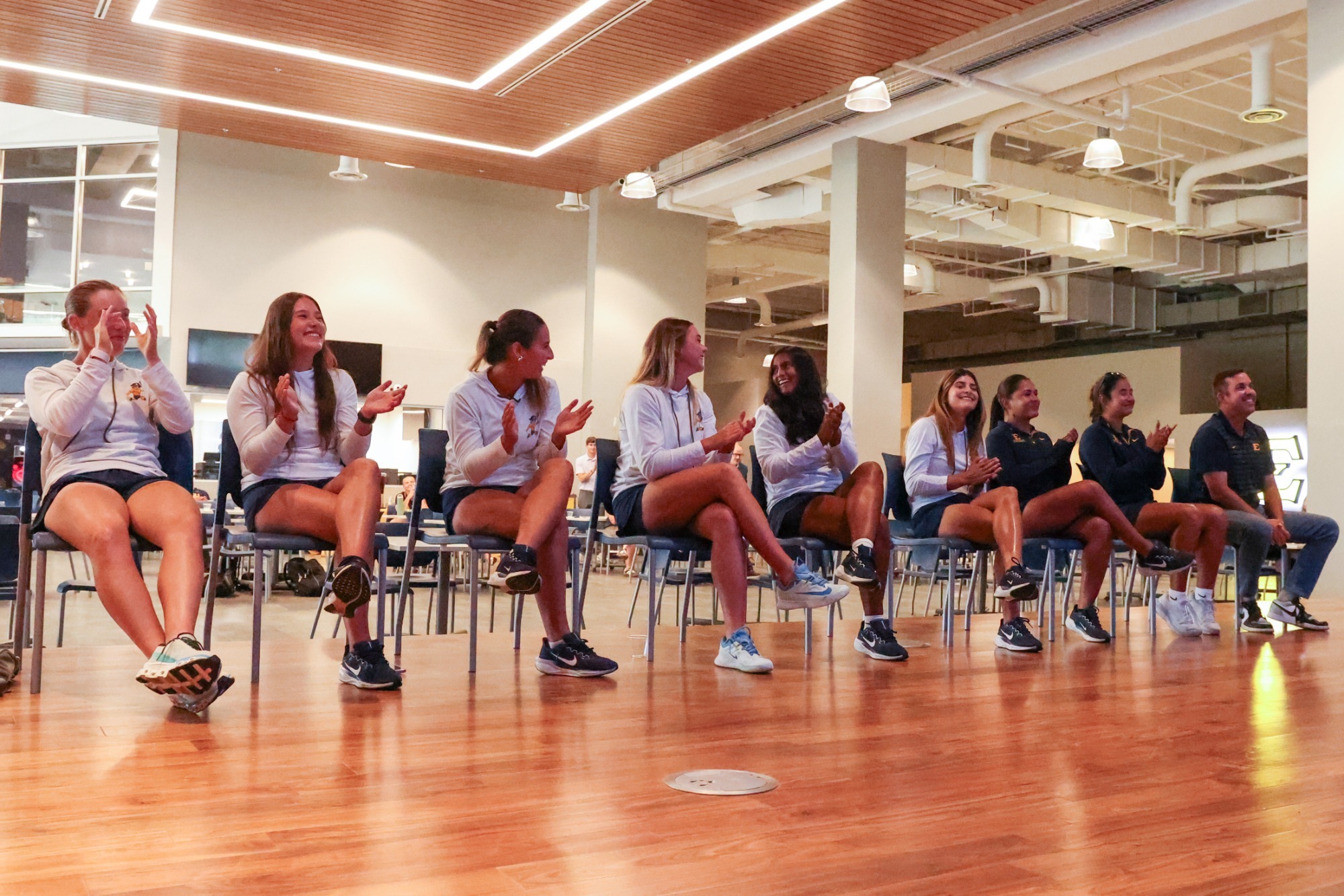 The 2026 ETSU women's tennis team watches the NCAA Selection Show and finds out that they will be playing Clemson in Nashville, Tennessee in the opening round of the NCAA Tournament