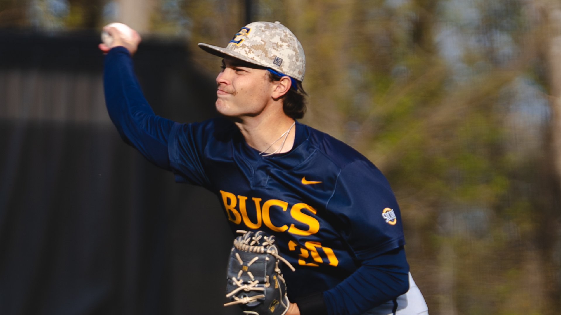 Stratton Scott delivers a pitch in a game at Appalachian State
