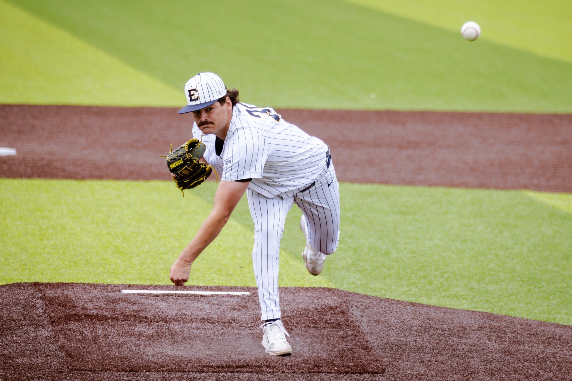 Tadan Bell throws a pitch in a game against VMI