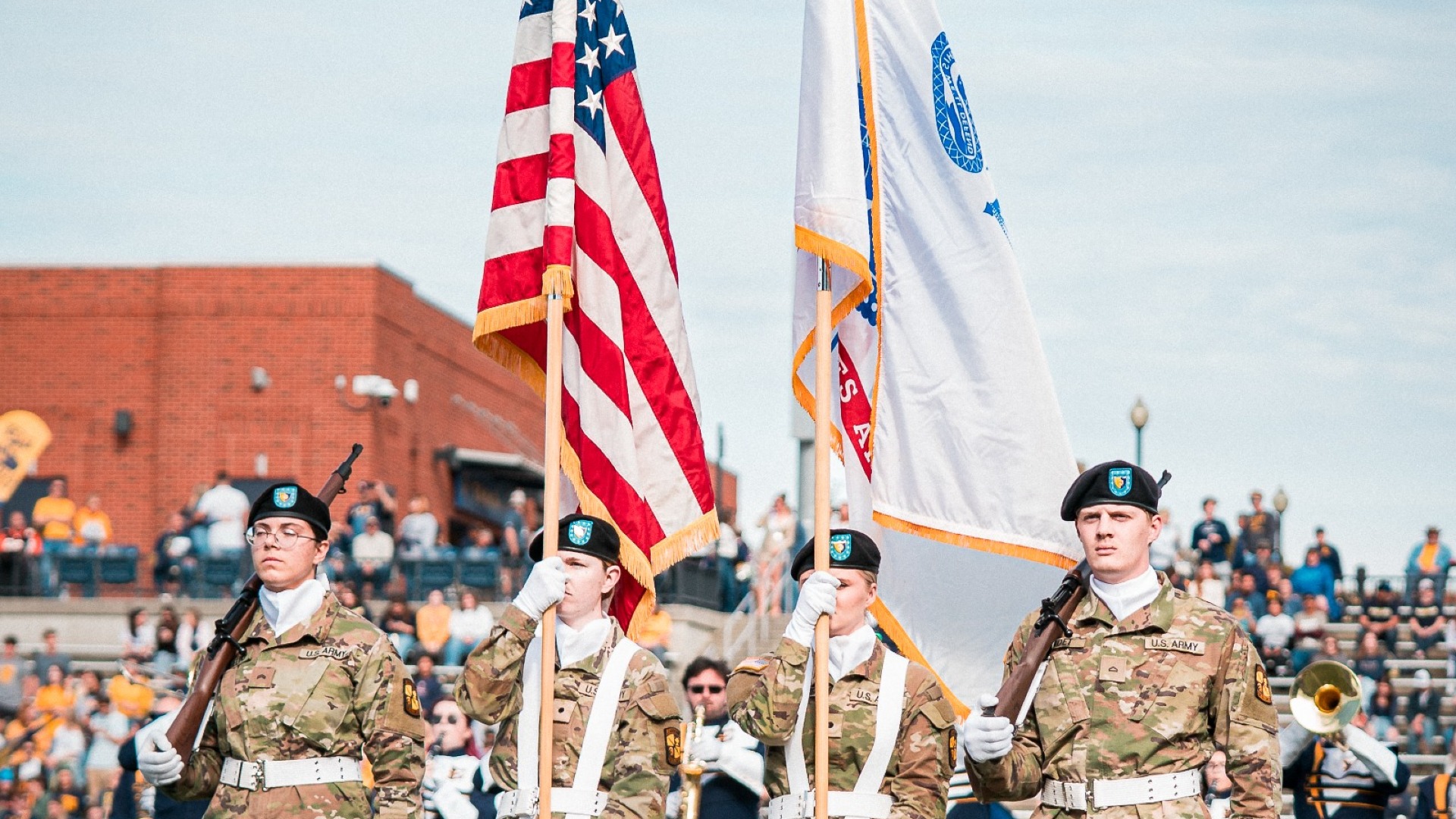 ROTC with flags