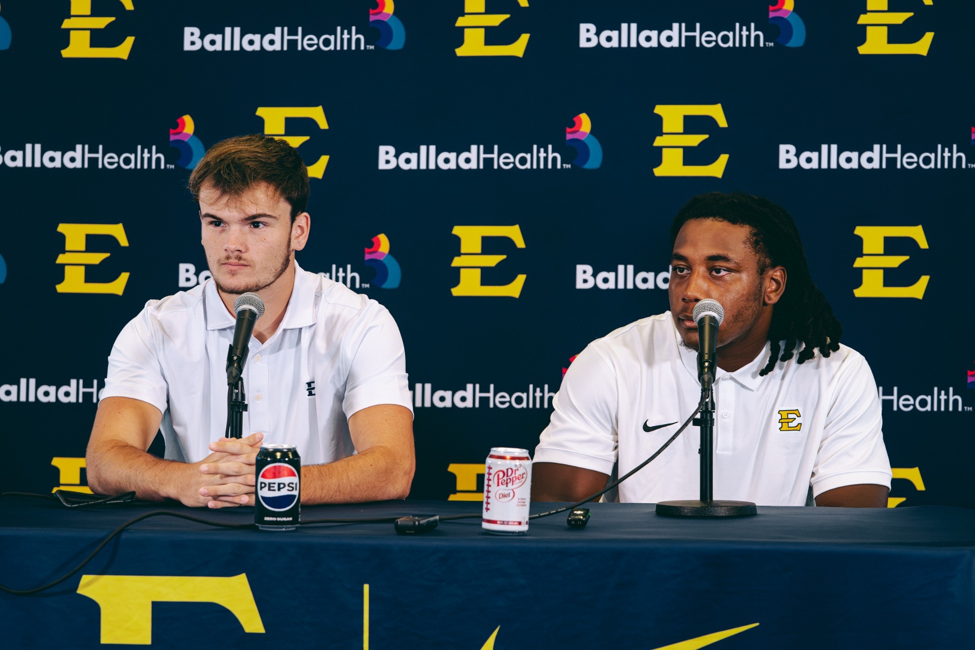 Mason Mims and Josiha Mason address the media ahead of a game against West Georgia