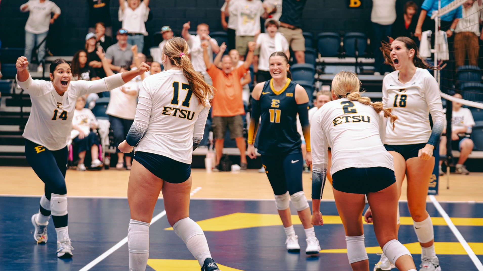 Team celebration vs. South Carolina