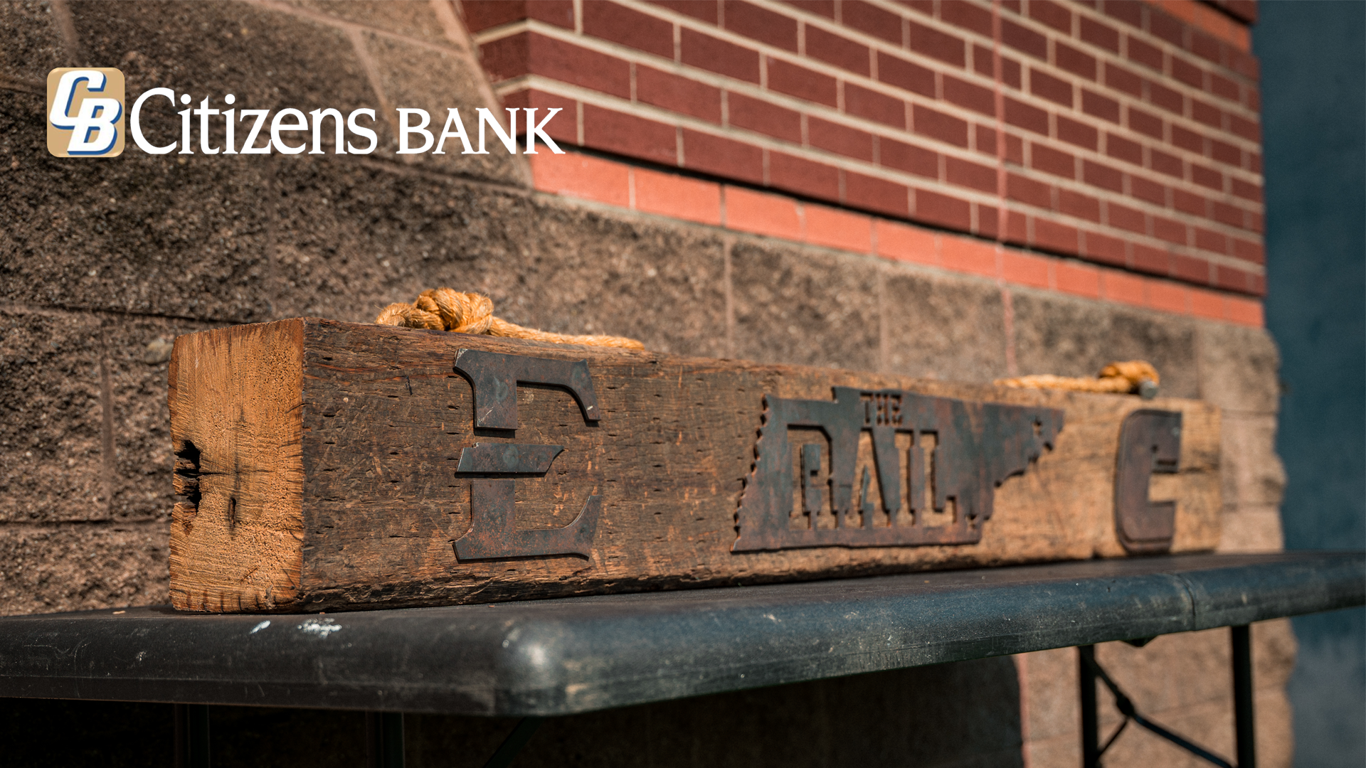 The Rail Rivalry Trophy before a game between Chattanooga vs. ETSU in 2025