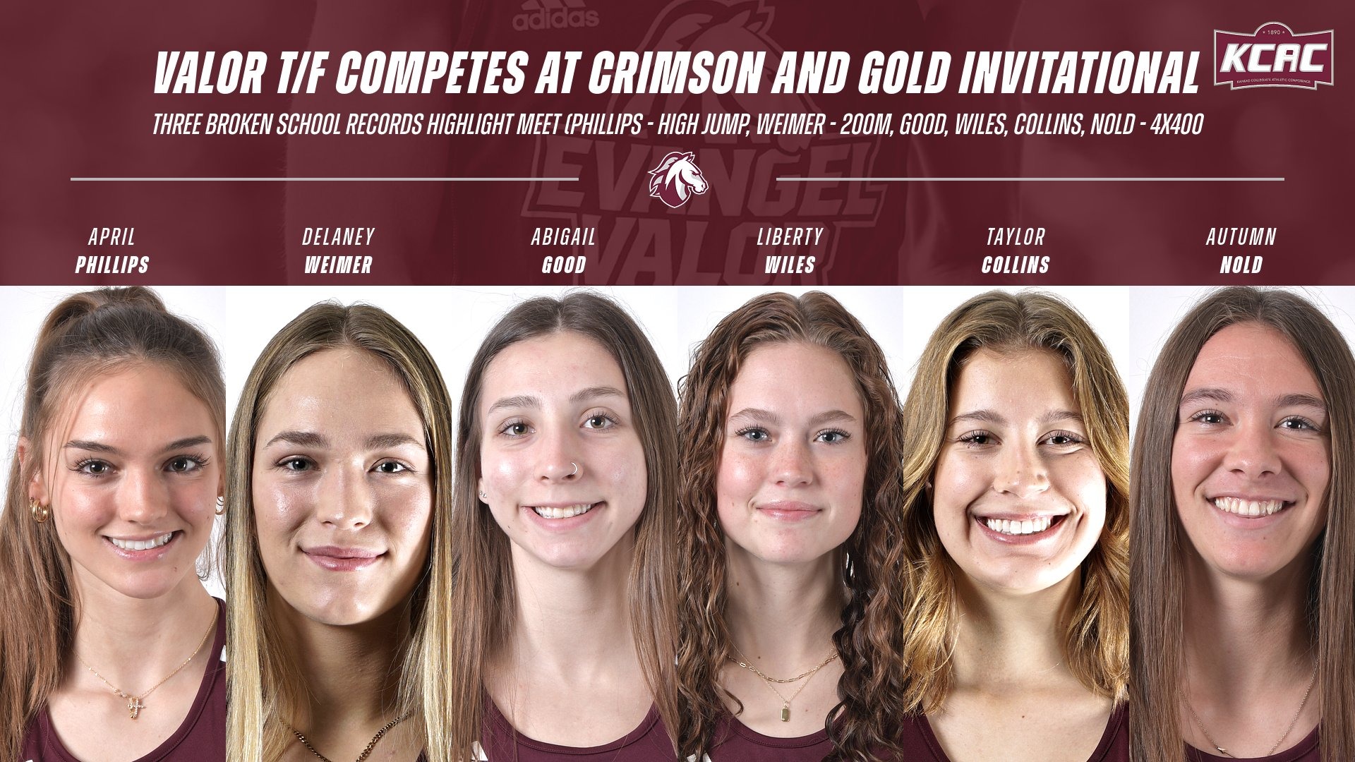 Three Broken School Records Highlight Crimson and Gold Invite for Valor