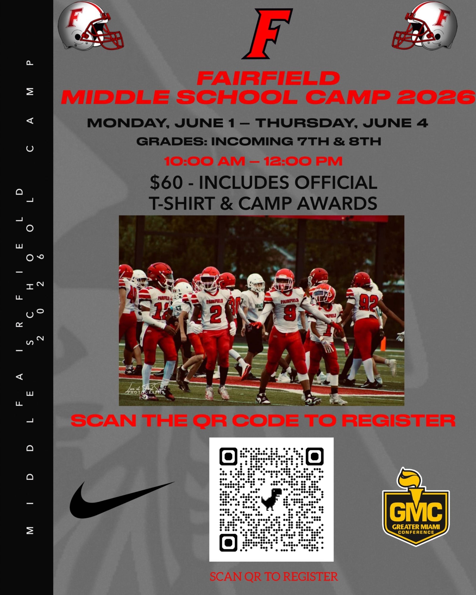 Fairfield Middle School Football Camp 2026 (Incoming 7-8)