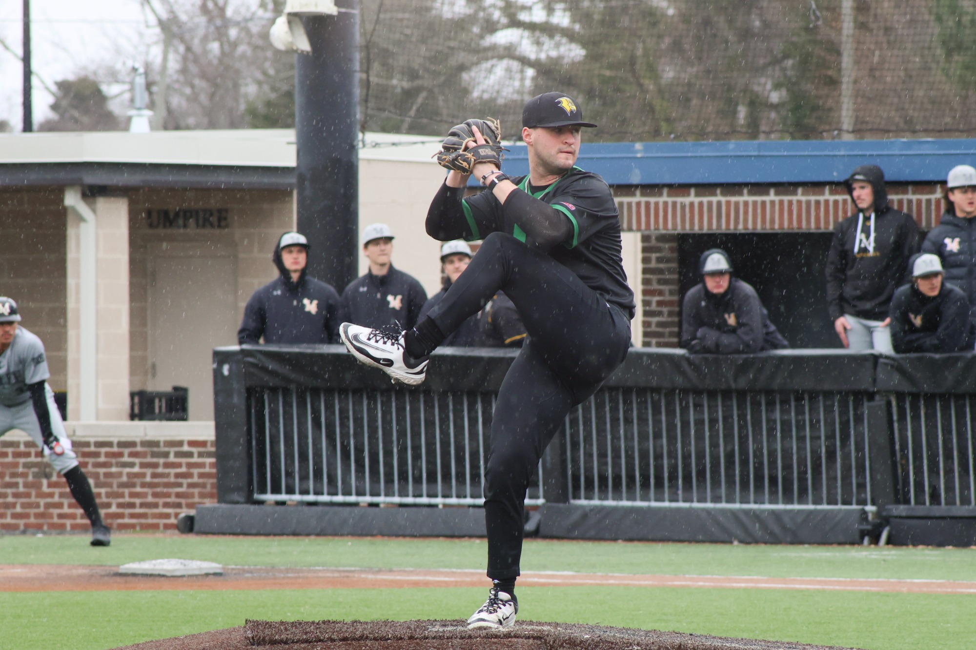 Christian Colmery gets ready to throw a pitch.