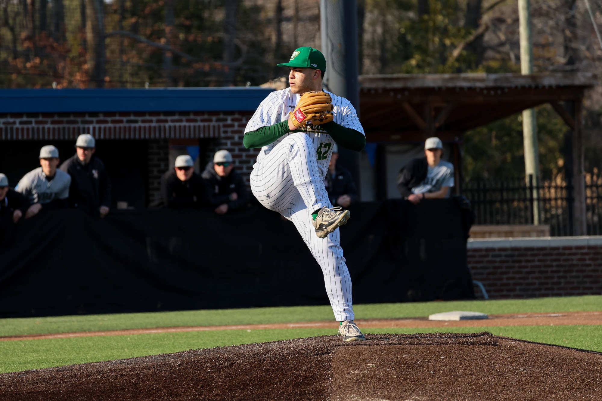Chris Laieta gets ready to throw a pitch. 