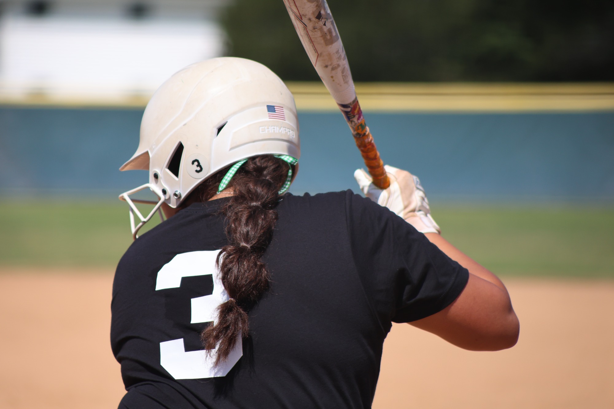 Mikayla Brown in the on deck circle