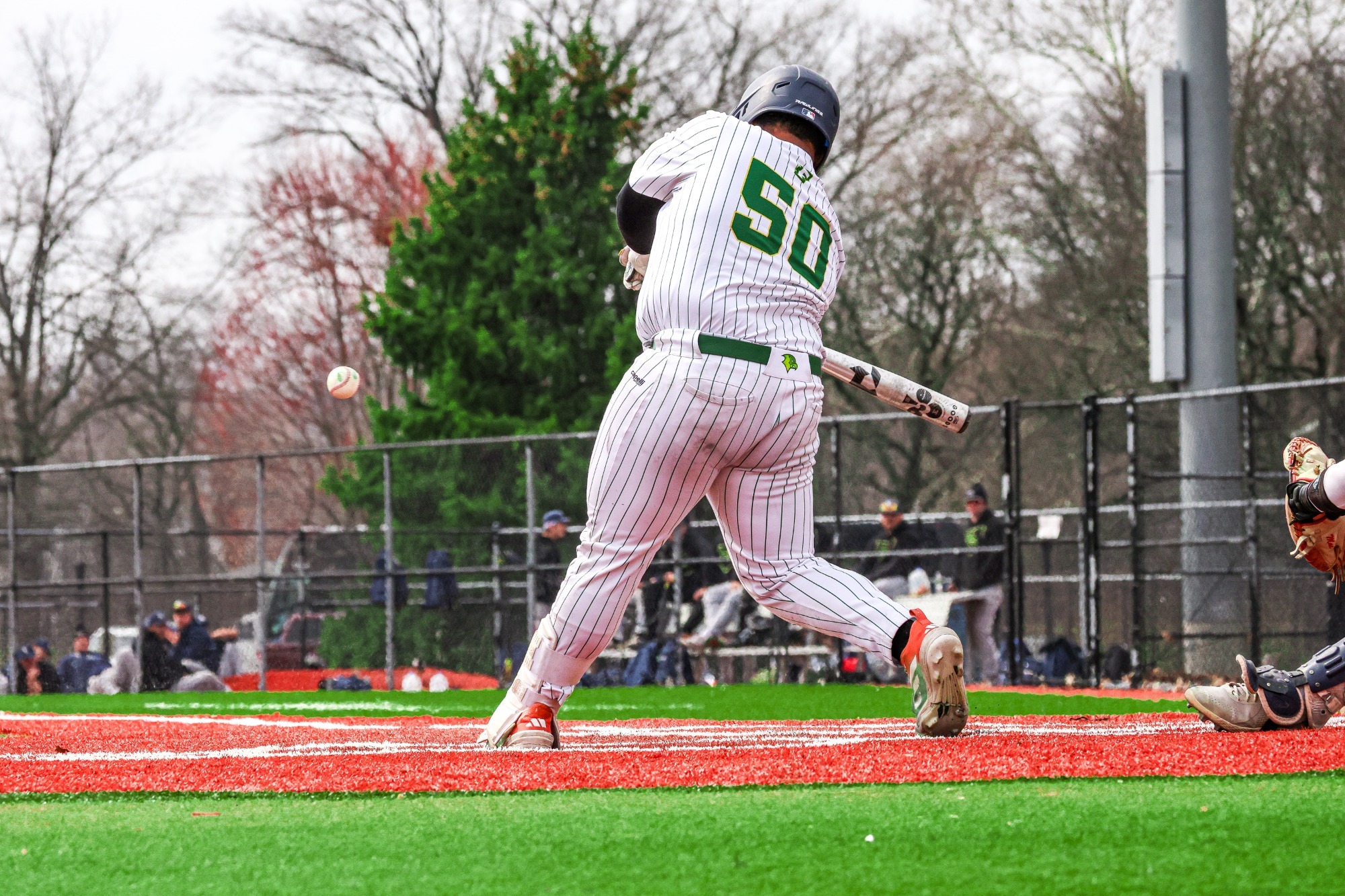Neisser Sanchez swinging at a pitch.