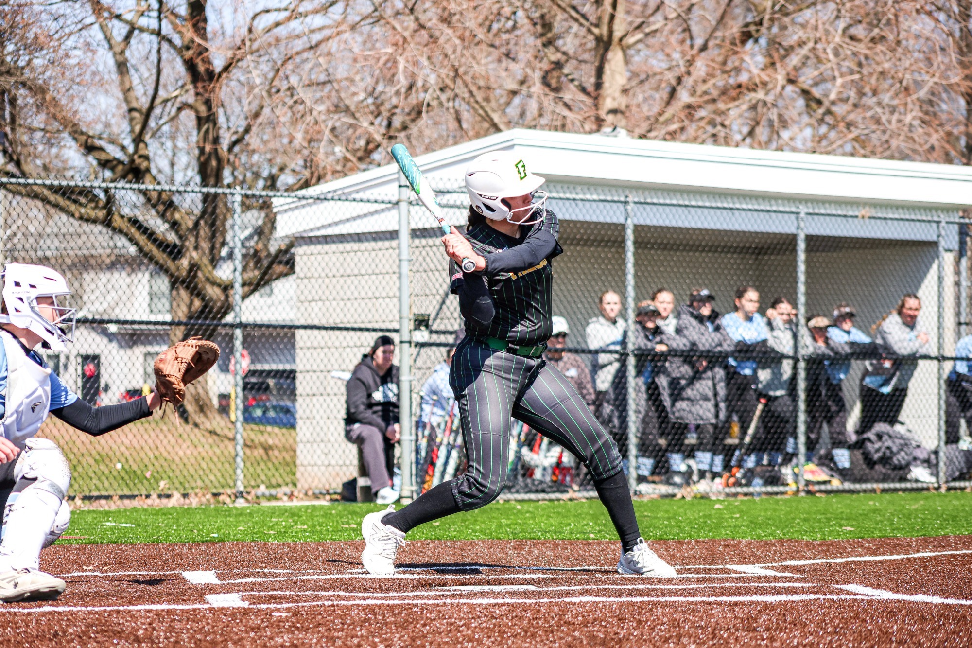 Karina De La Vega hitting walk-off home run against Holy Family.