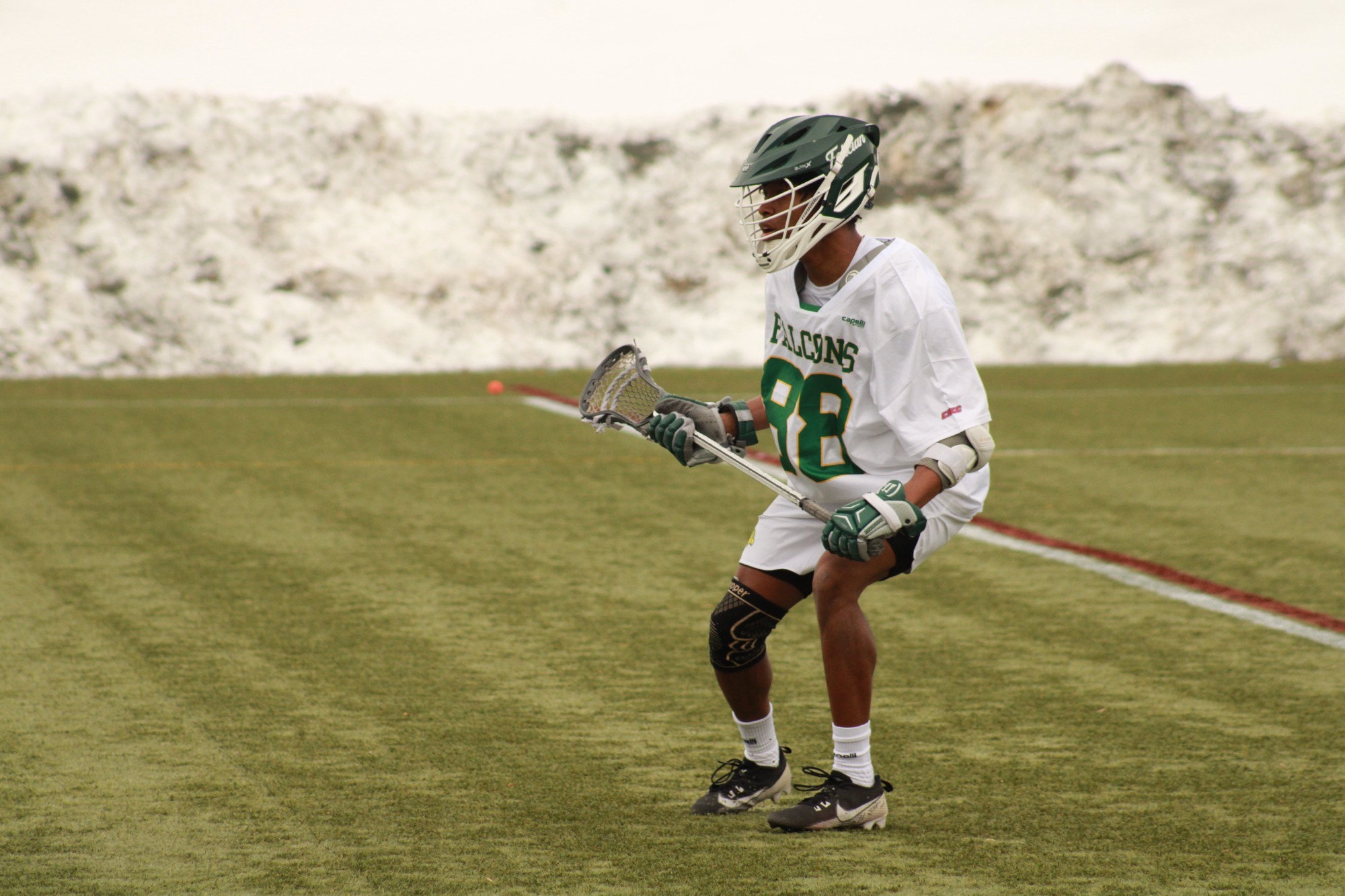 Mark Gilles waiting  to defend his opponent