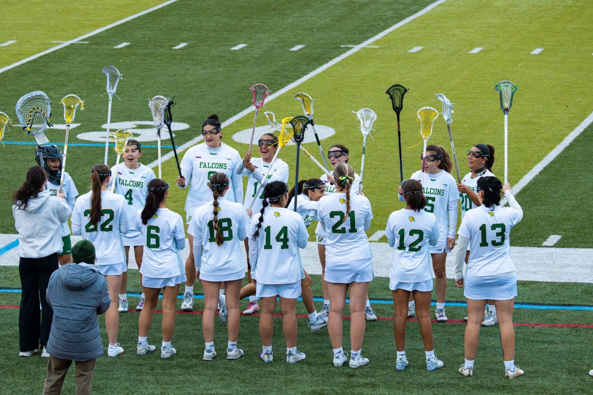 Women's Lacrosse pregame lineup introduction