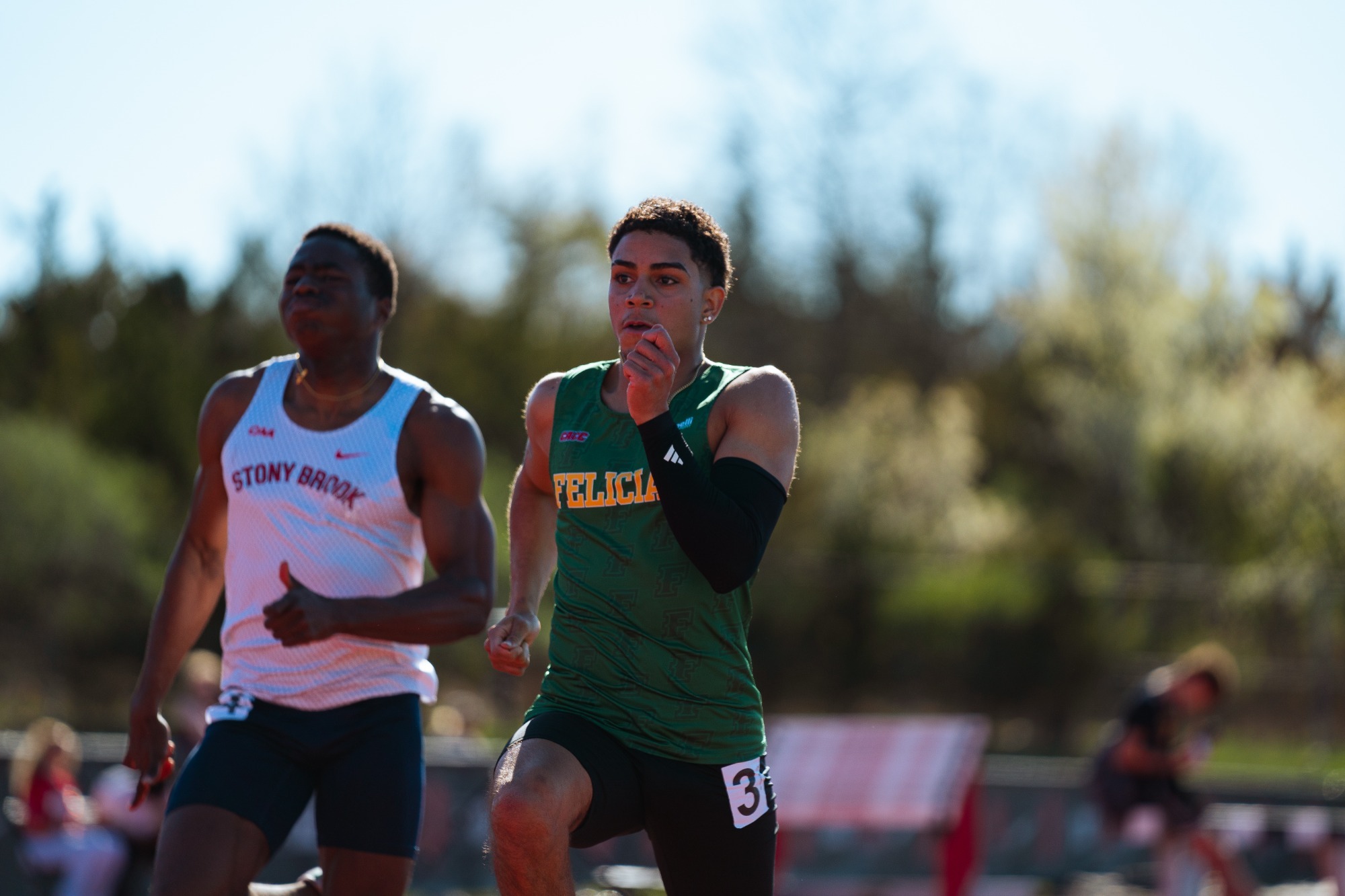 Men's track and field competing at Rutgers Meet