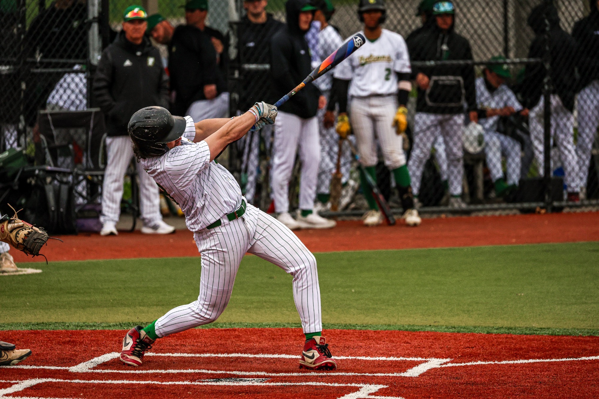 Rocko Brzezniak records a base hit against Chestnut Hill.