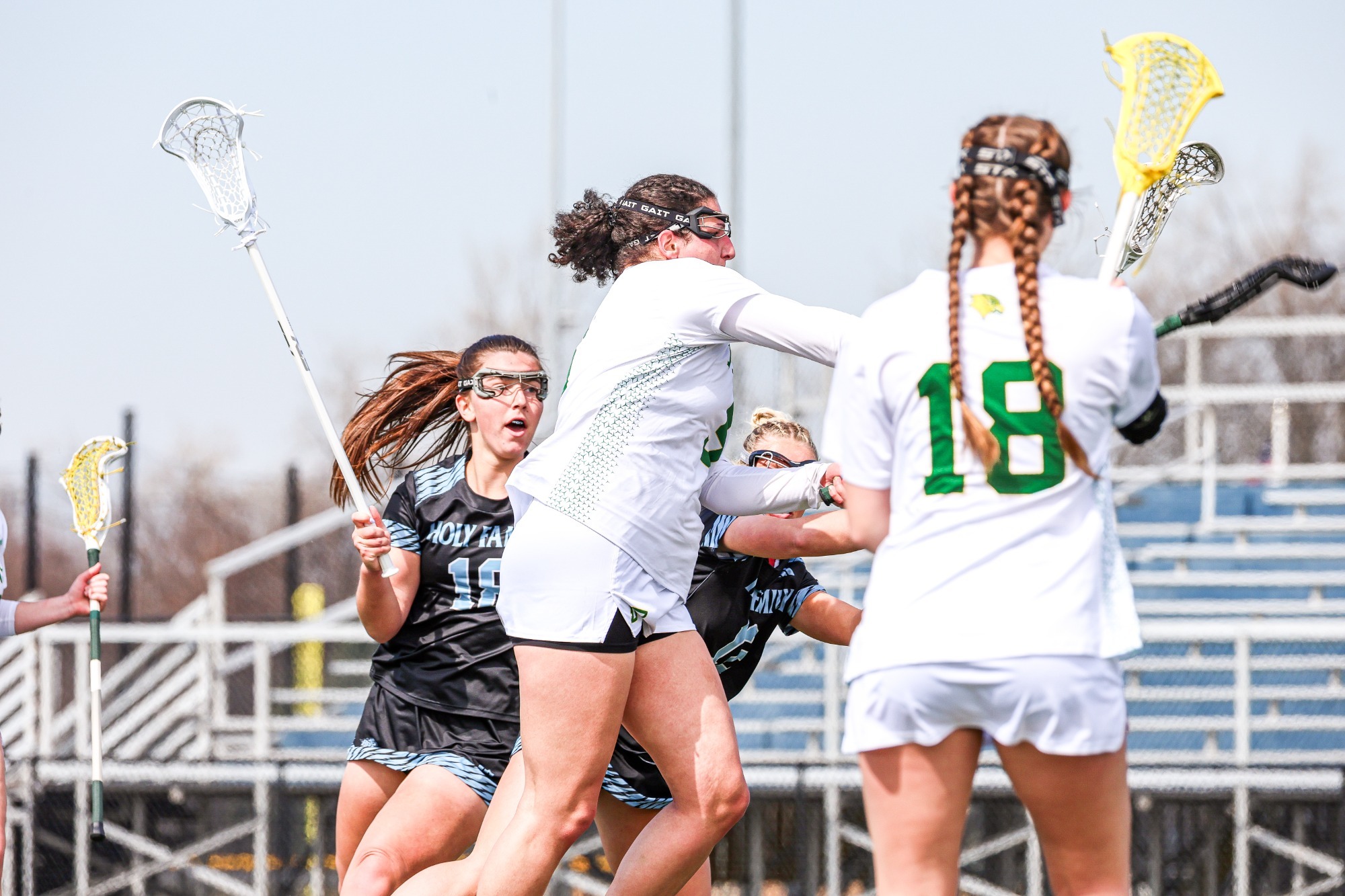 Mary Gazaleh scoring a goal.