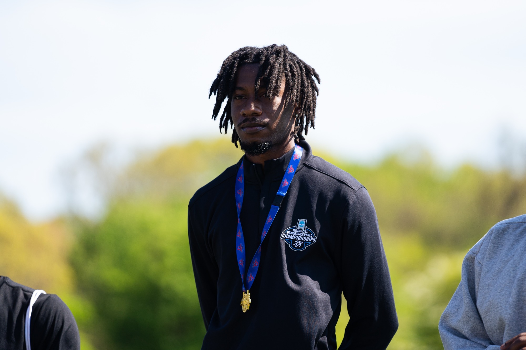 Devin Jones earns first place on podium in long jump at CACC Track and Field Championships