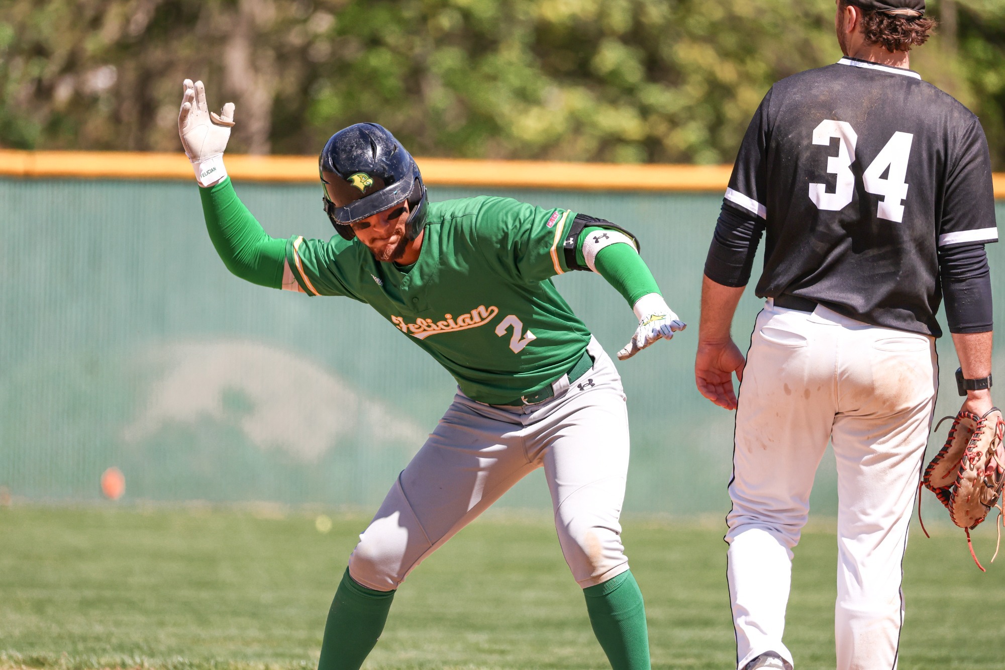 Ernesto Polanco celebrates a double