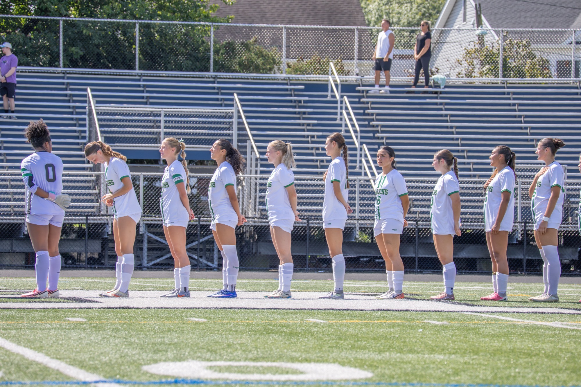 Women's Soccer Team During National Anthem