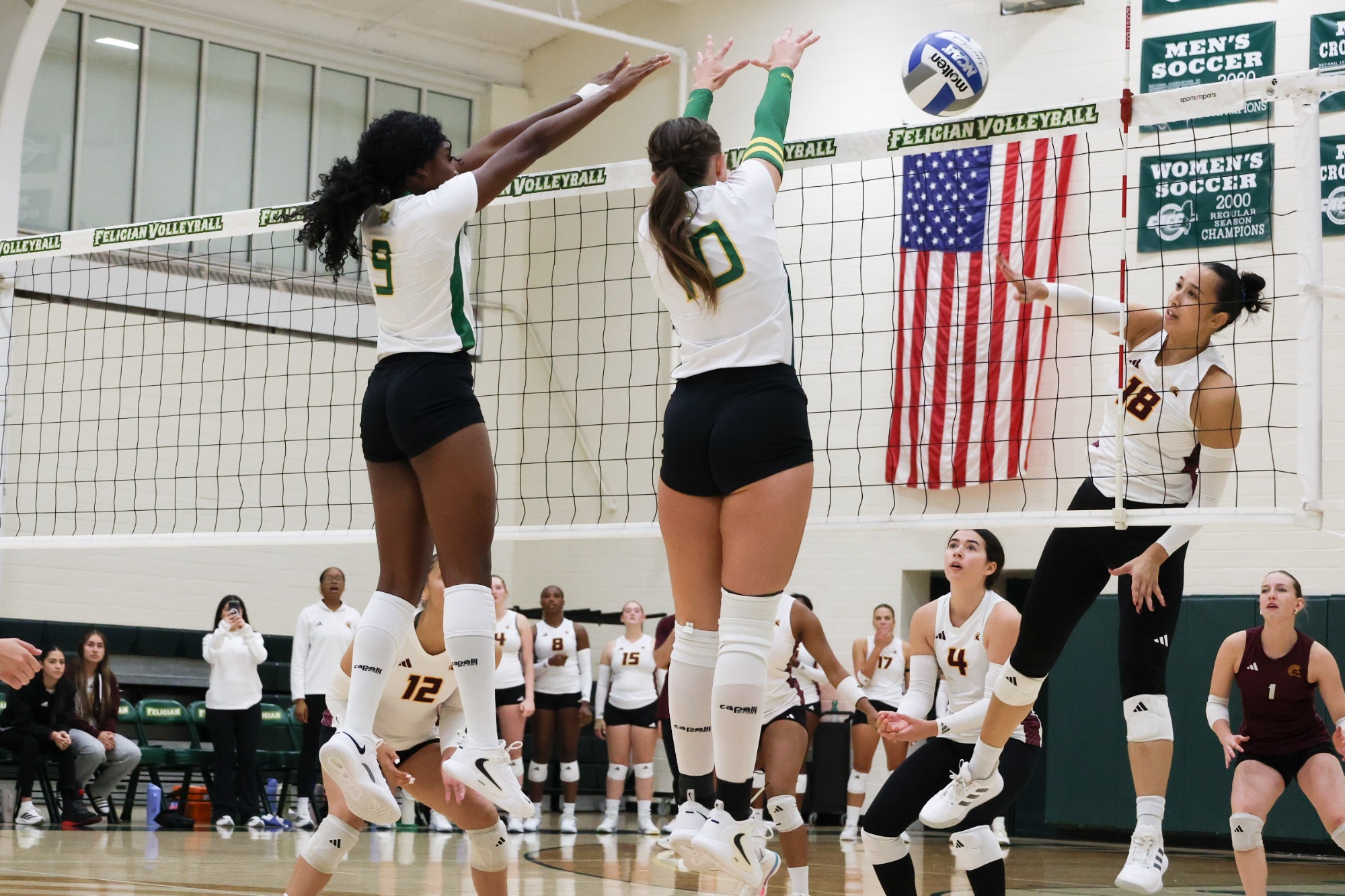 Players jump to block