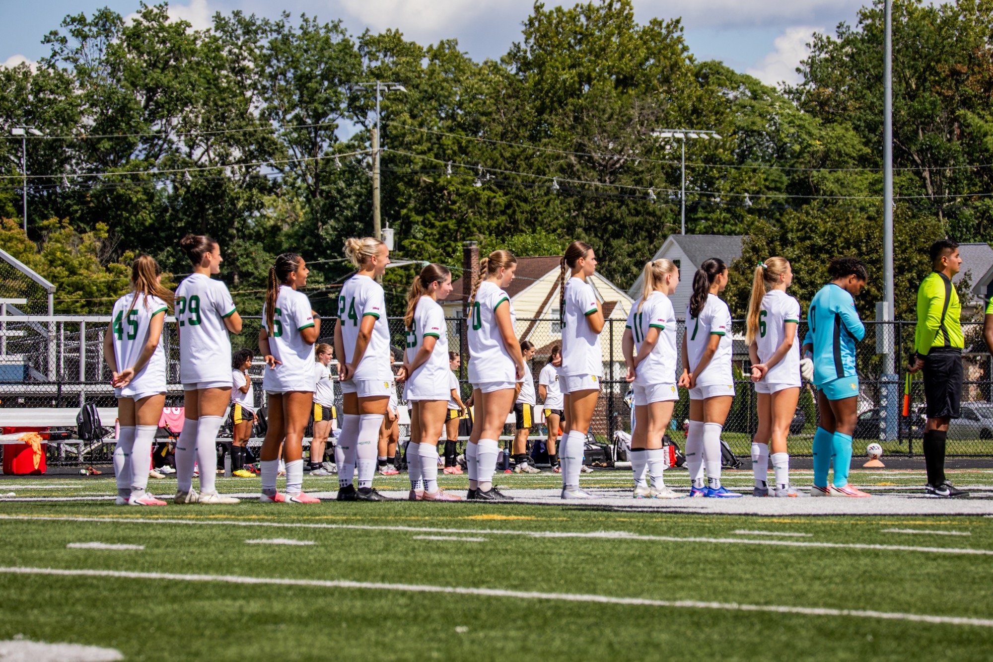 WSOC lined up during national anthem