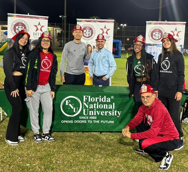 FNU Women's Basketball Team and Business Division helping at the City of Hialeah Tobacco Prevention Summit, November 22nd, 2024