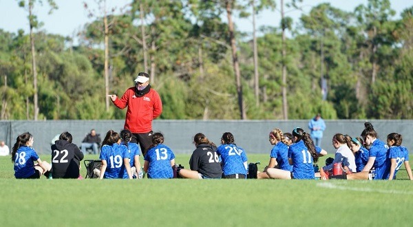 Community Outreach at girls soccer camp on January 16th 2022