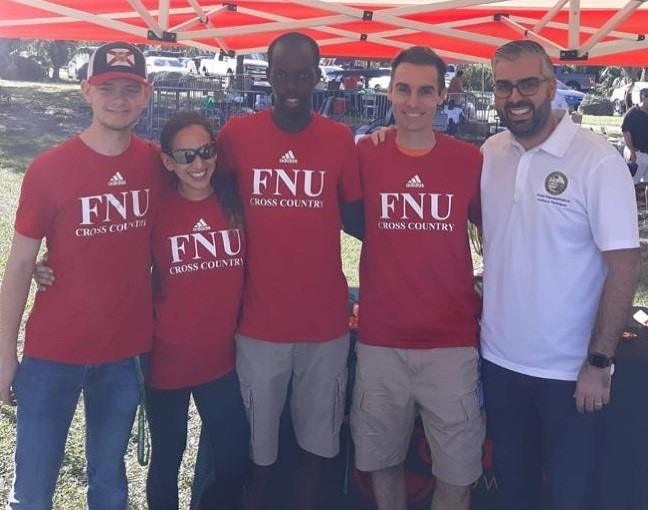 Cross Country Athletes working for the community