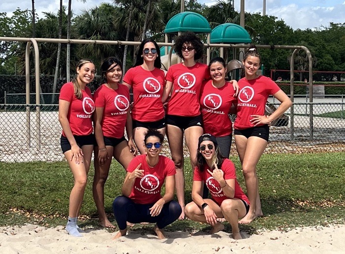 Forzano Park clean up by volleyball team on March 23, 2022