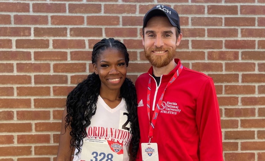 Joelle Baptiste and Ryan Raposo at NAIA Nationals