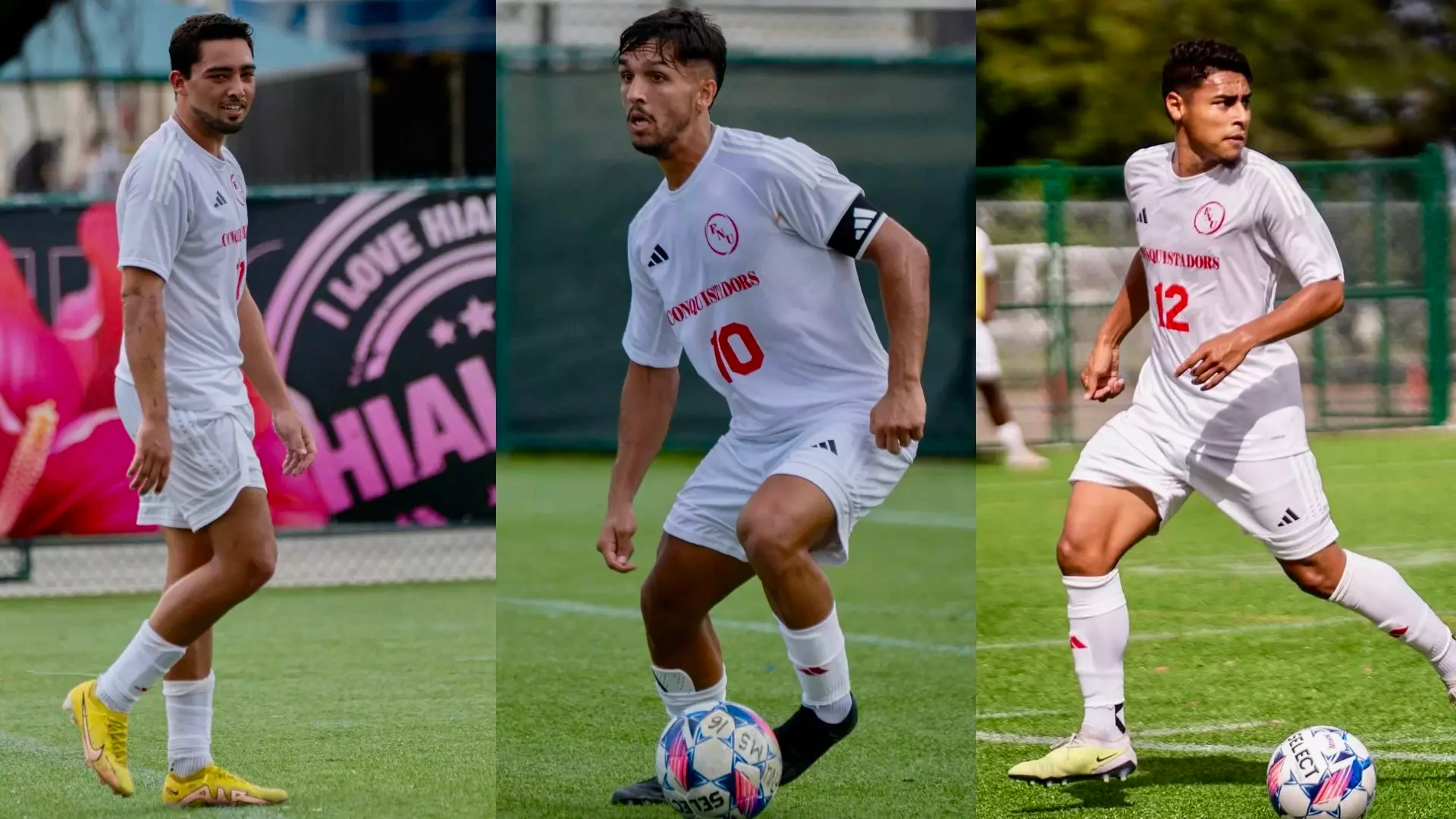 Filipe Sette, Juan Pugin and Christian Hernandez USCAA All-American graphic