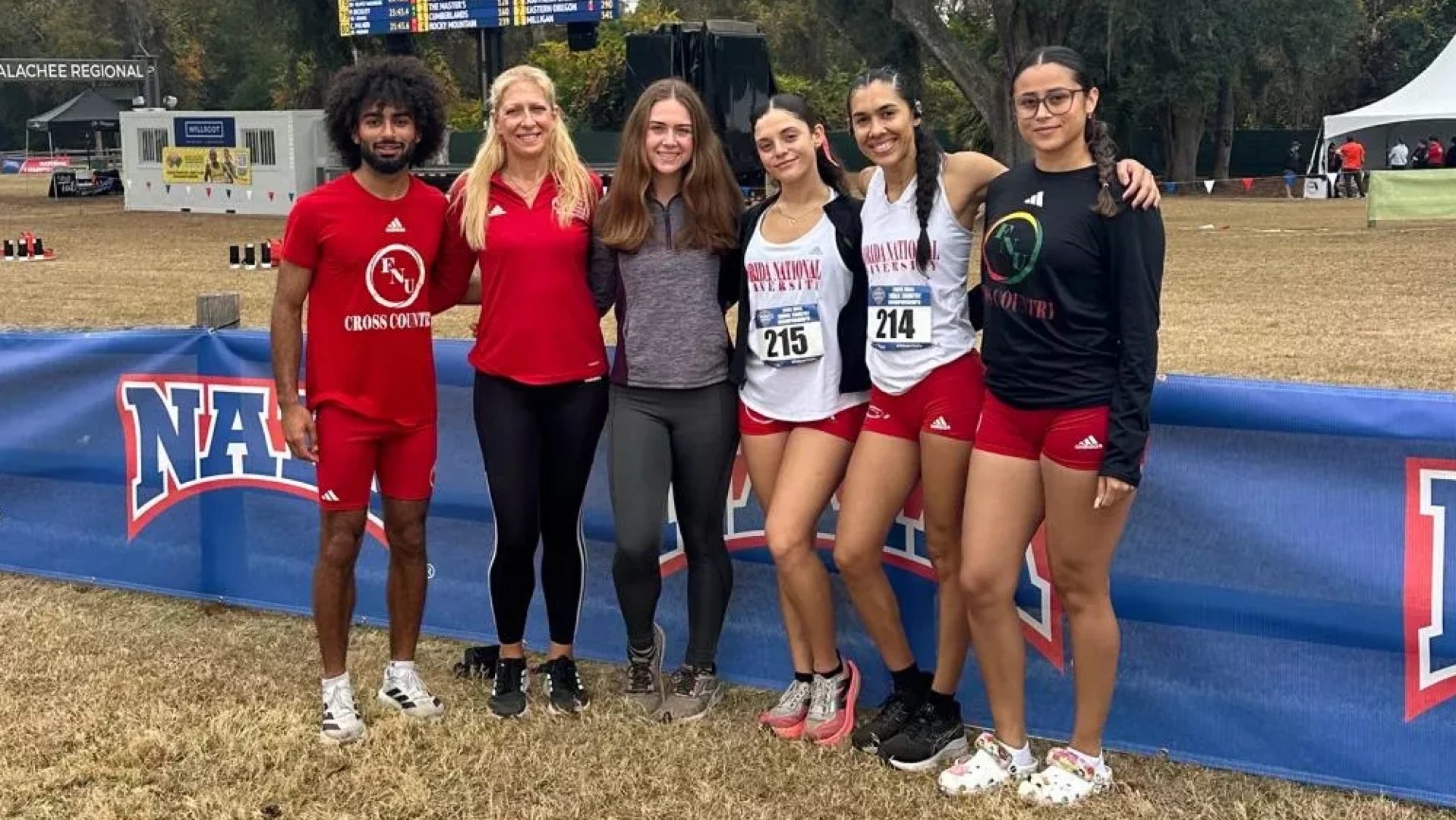  FNU cross country group photo at NAIA Nationals