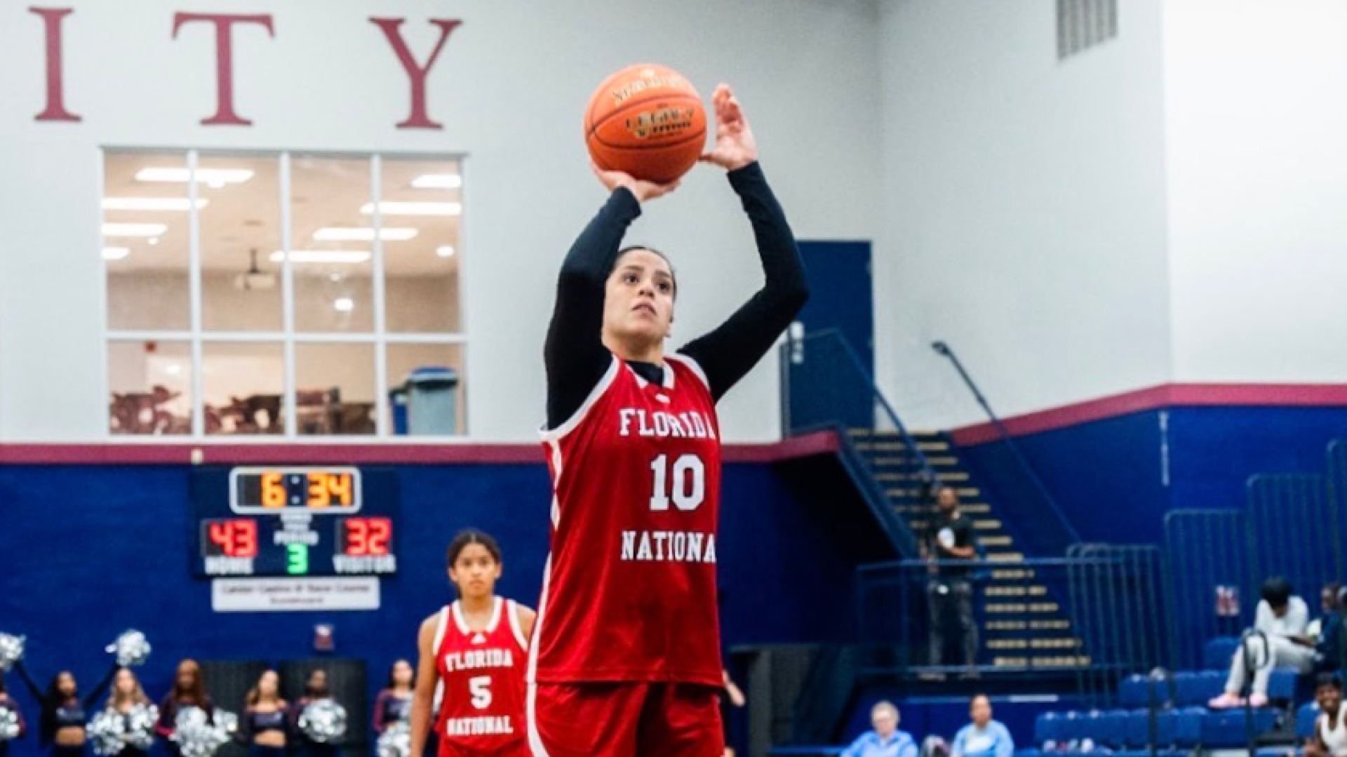 Maria De Gracia Karamanities shooting a free throw against St. Thomas 2025-26