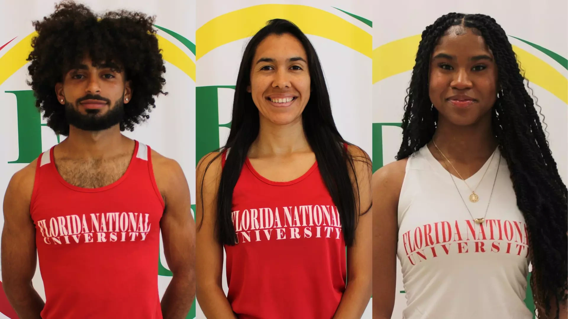 Mario Martinez, Lismar Bentancourt, Keelee Okoro CAC Athlete of the Week graphic
