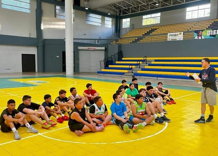 FNU women's basketball coach hosts a camp for youth athletes in Aguas Buenas, Puerto Rico on March 27th, 2025