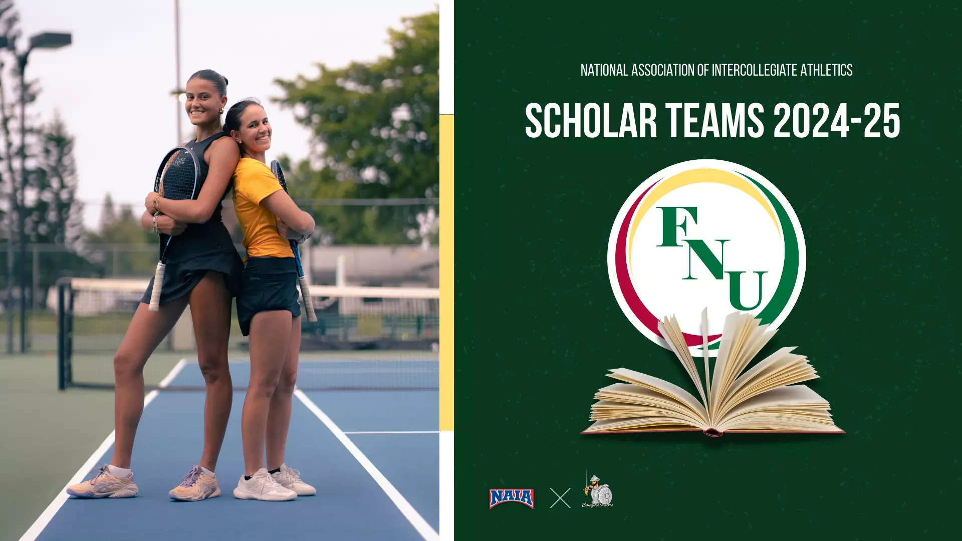 FNU NAIA Scholar Teams 2024-25 graphic
