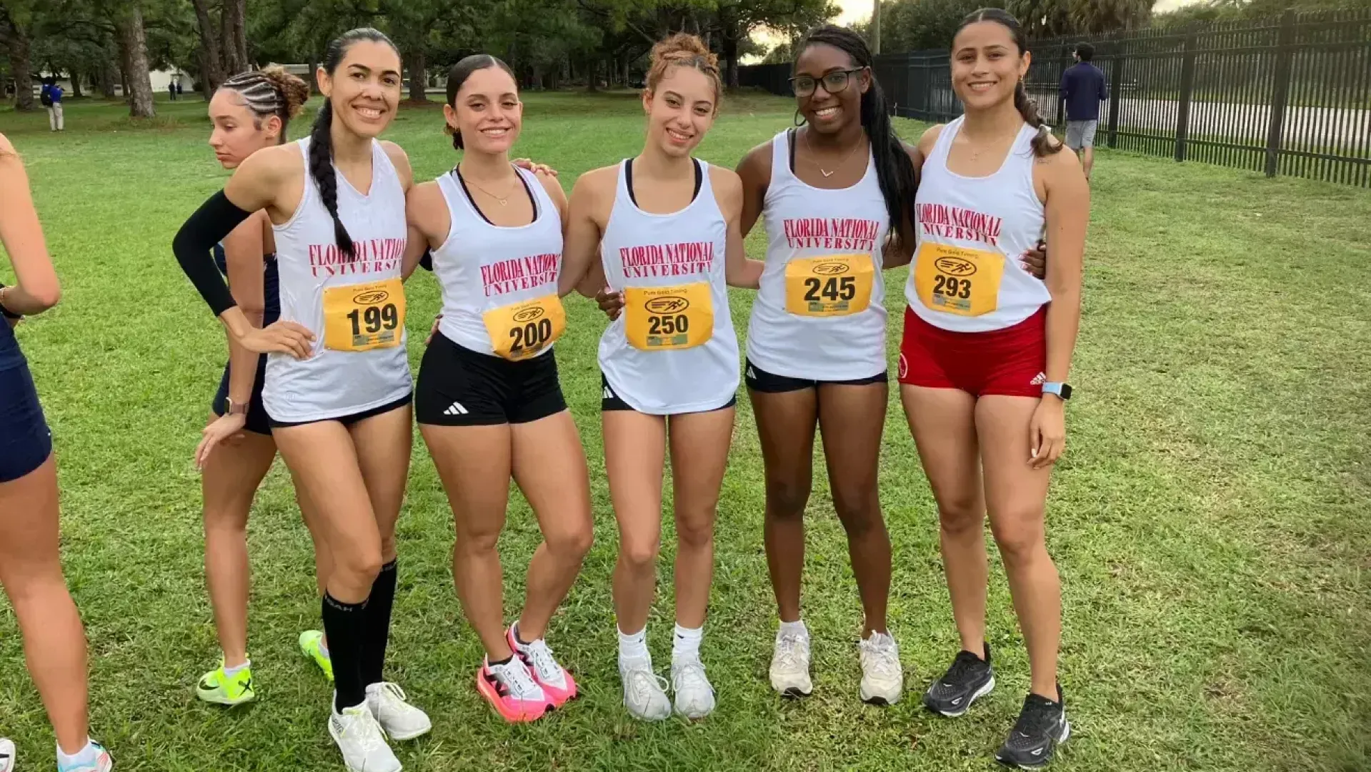 FNU women's cross country group photo before STU Invite
