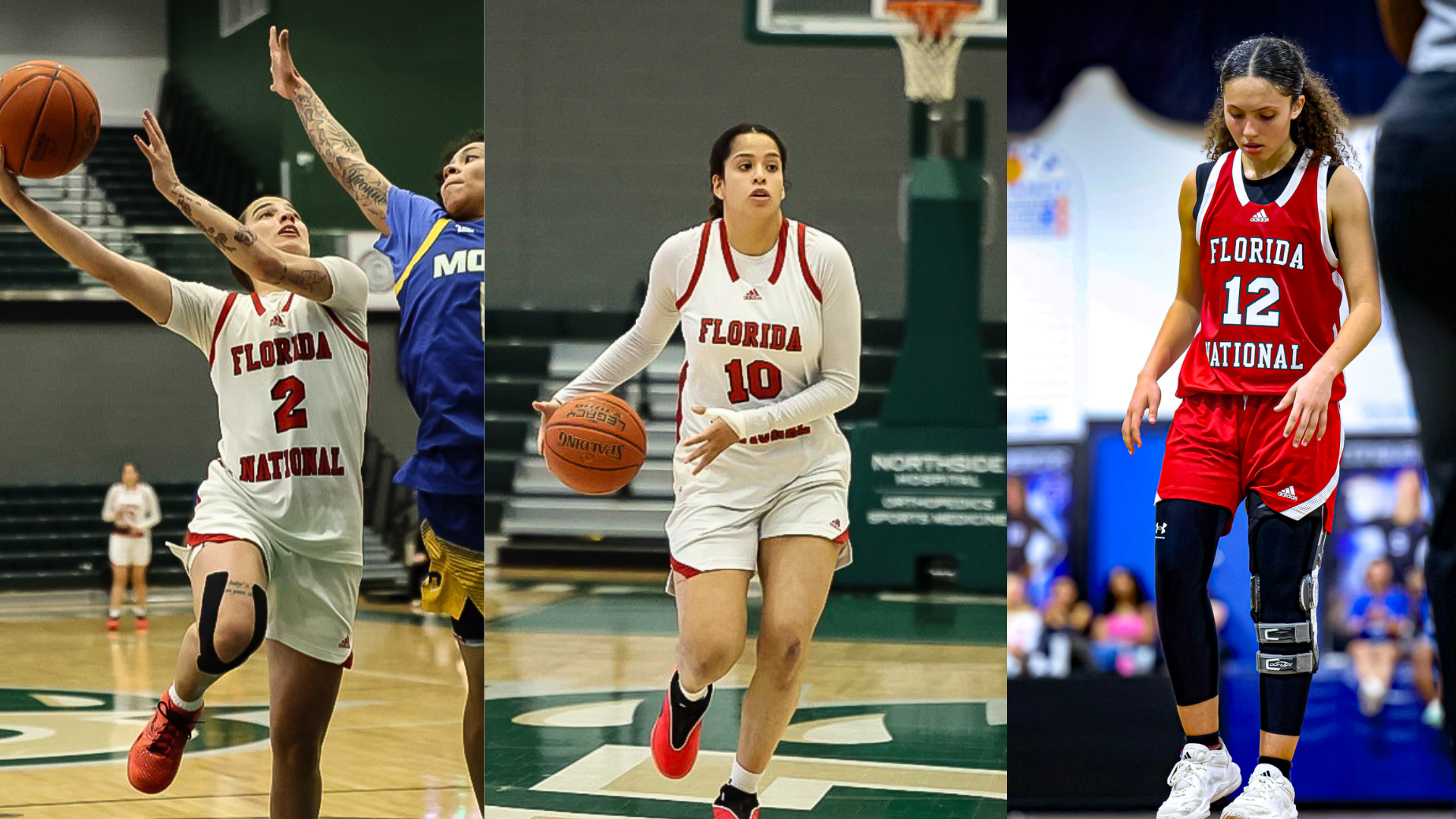 Ziul Gonzalez, Maria De Gracia and Kaylee Llanos USCAA All-American graphic