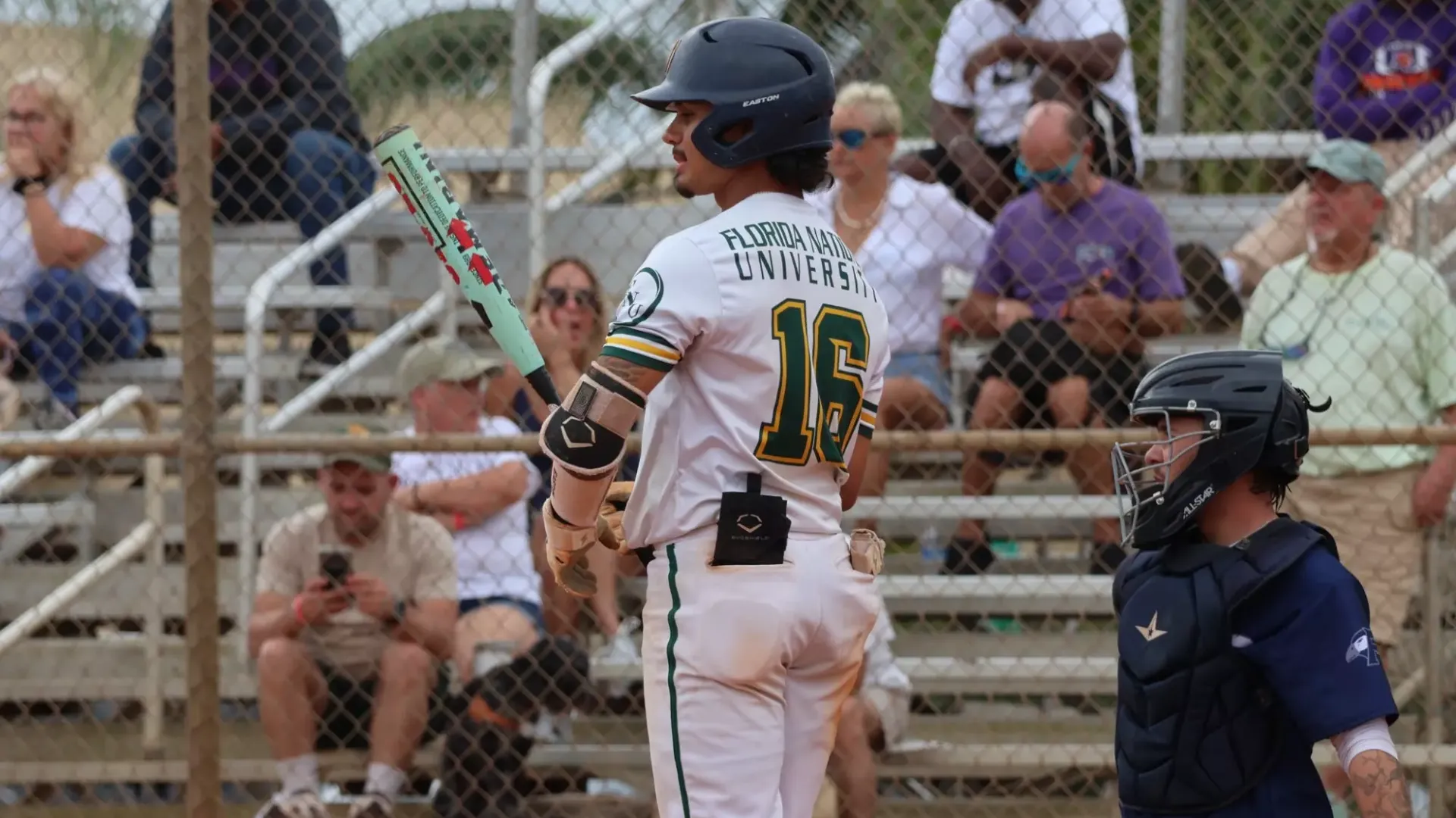 Abel Gutierrez preparing for an at-bat 2026. 