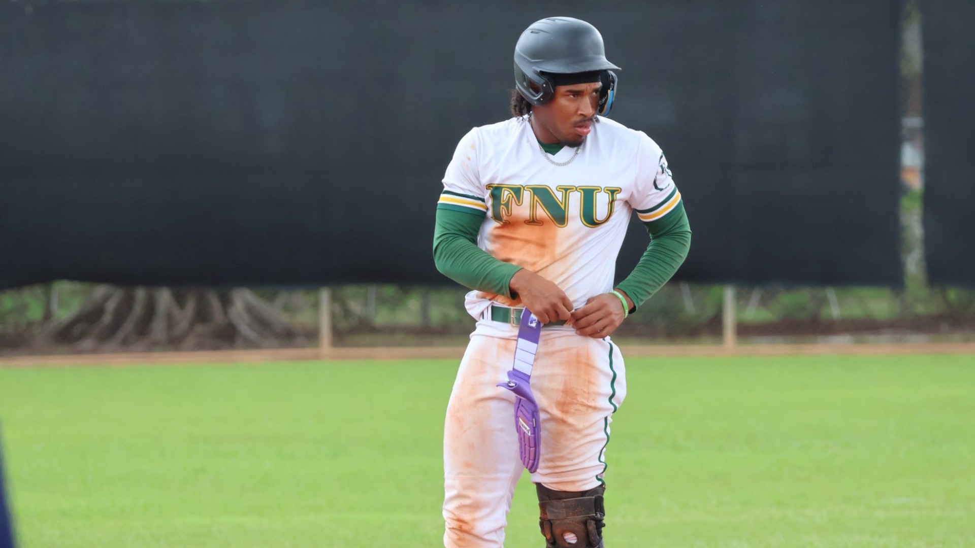 Fausto Sanchez getting ready to base run in 2026