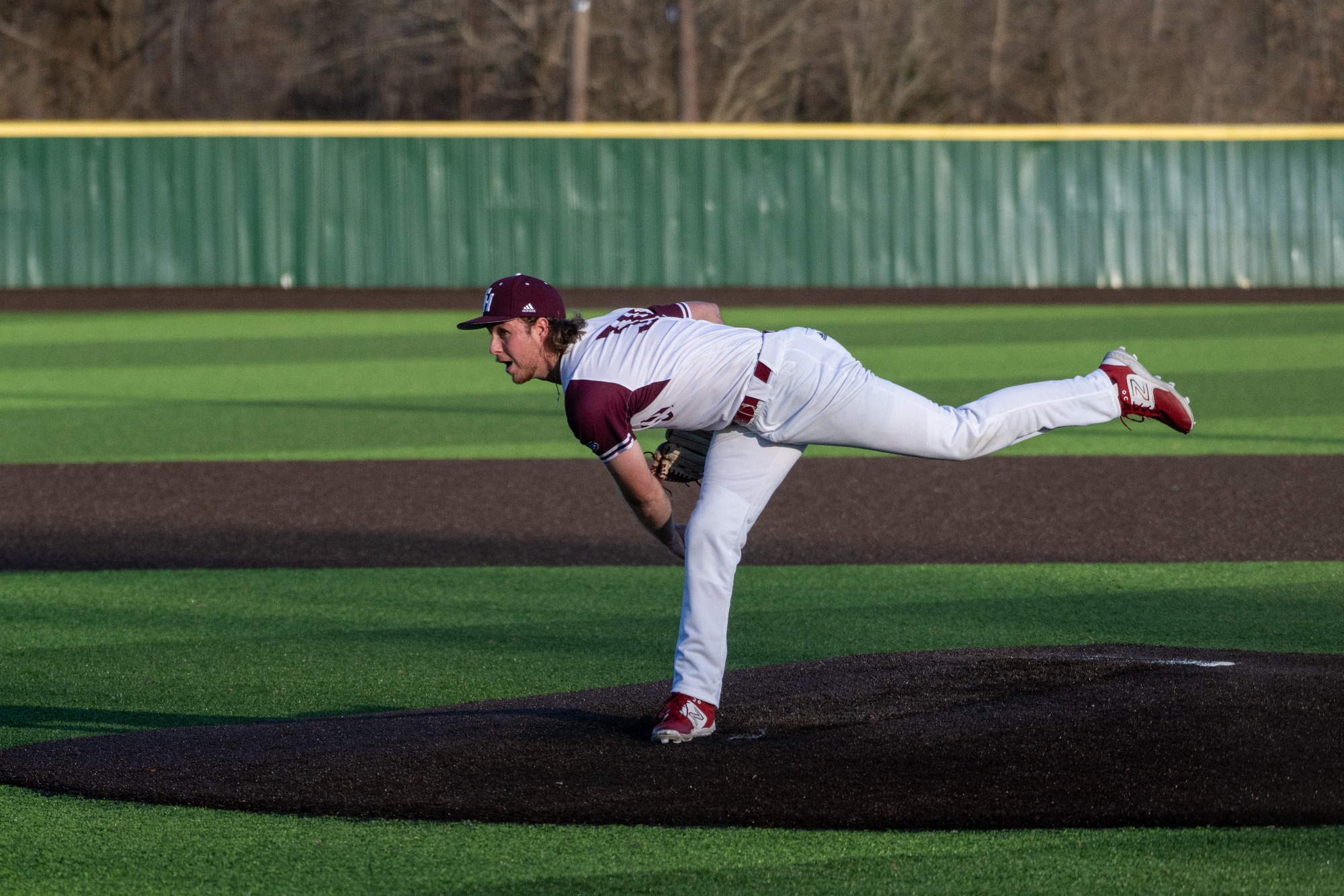 Riley Keesey against the Viterbo University V-Hawks on February 3-4, 2024.