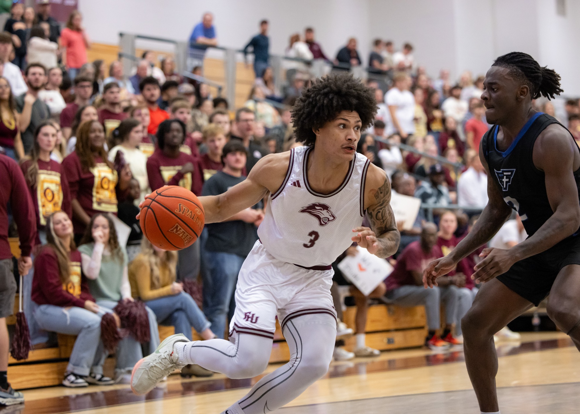 FHU men's basketball in action