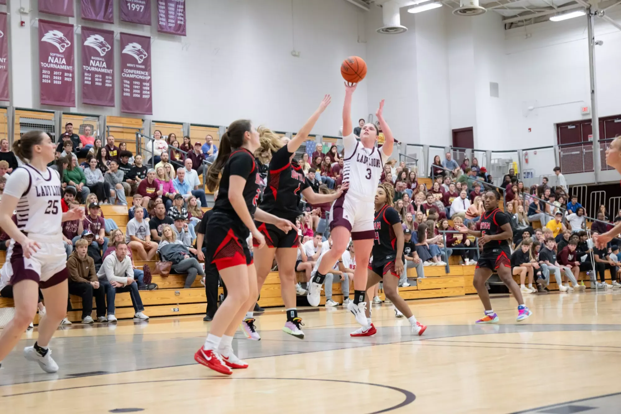 FHU women's basketball in action