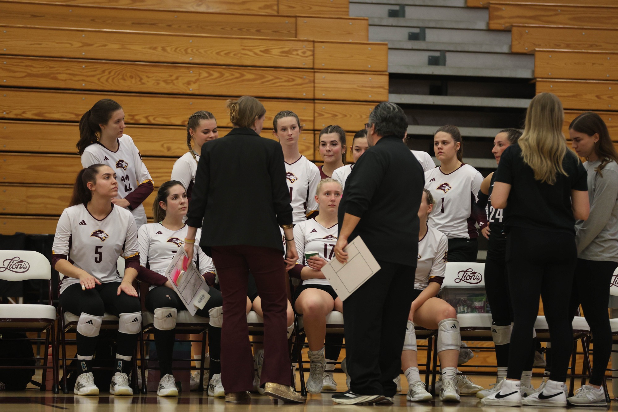 FHU Lady Lions volleyball in action