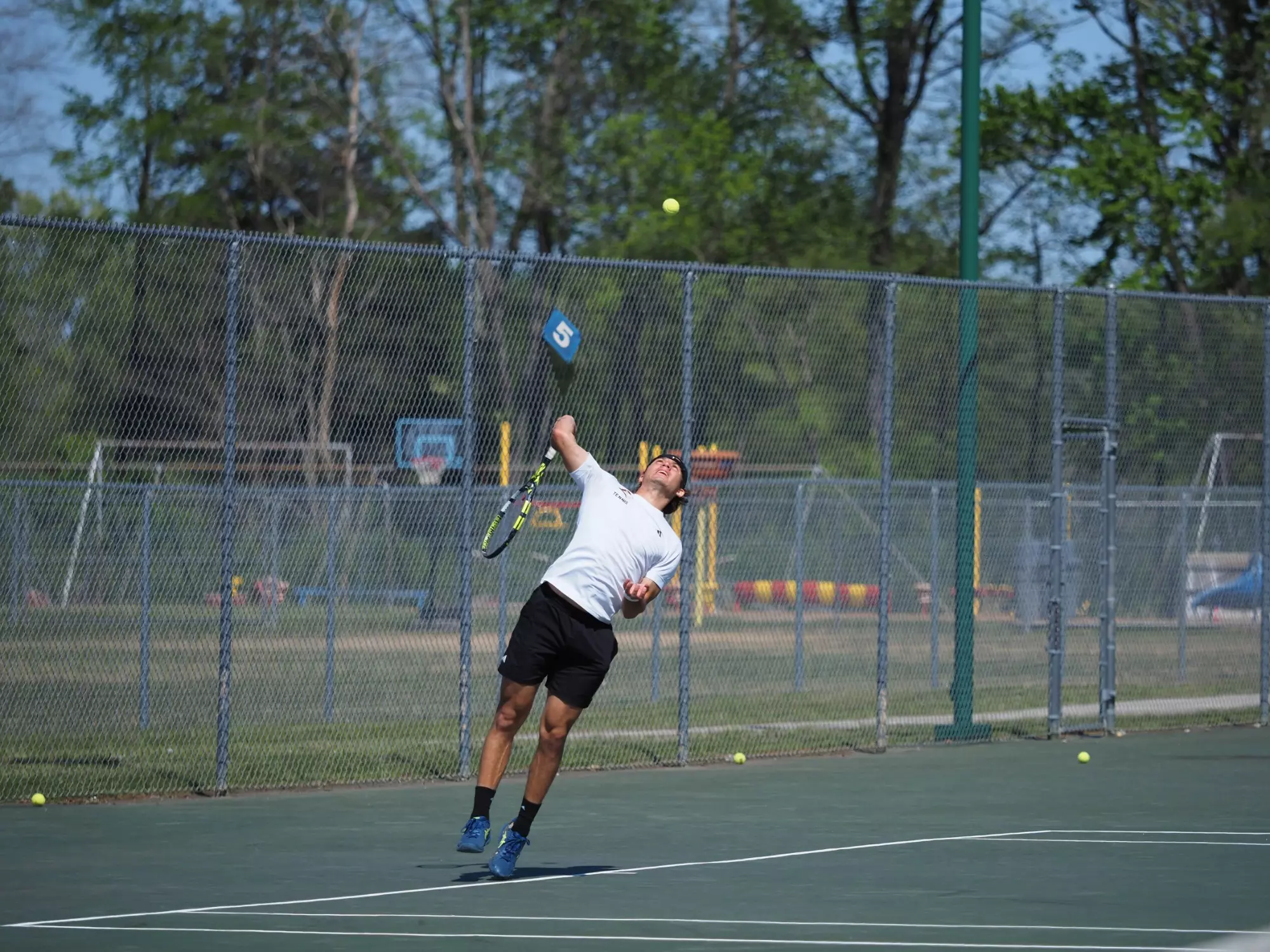 FHU tennis in action