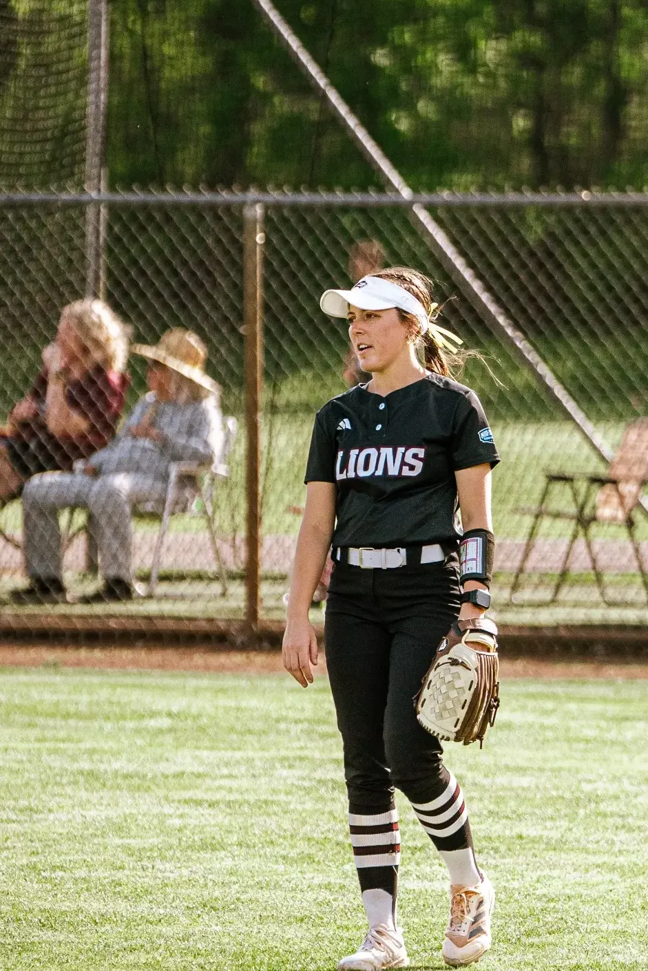 Lady Lion softball in action