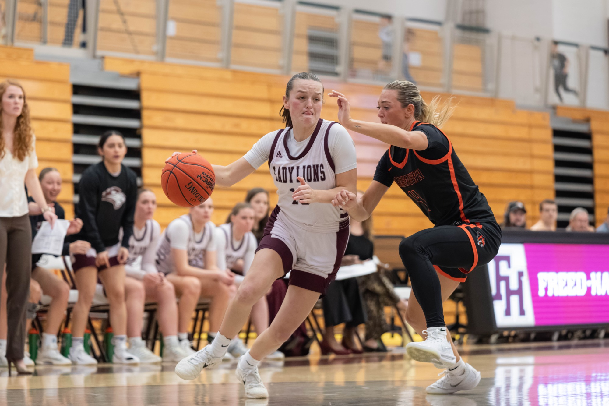 Lady Lions basketball in action
