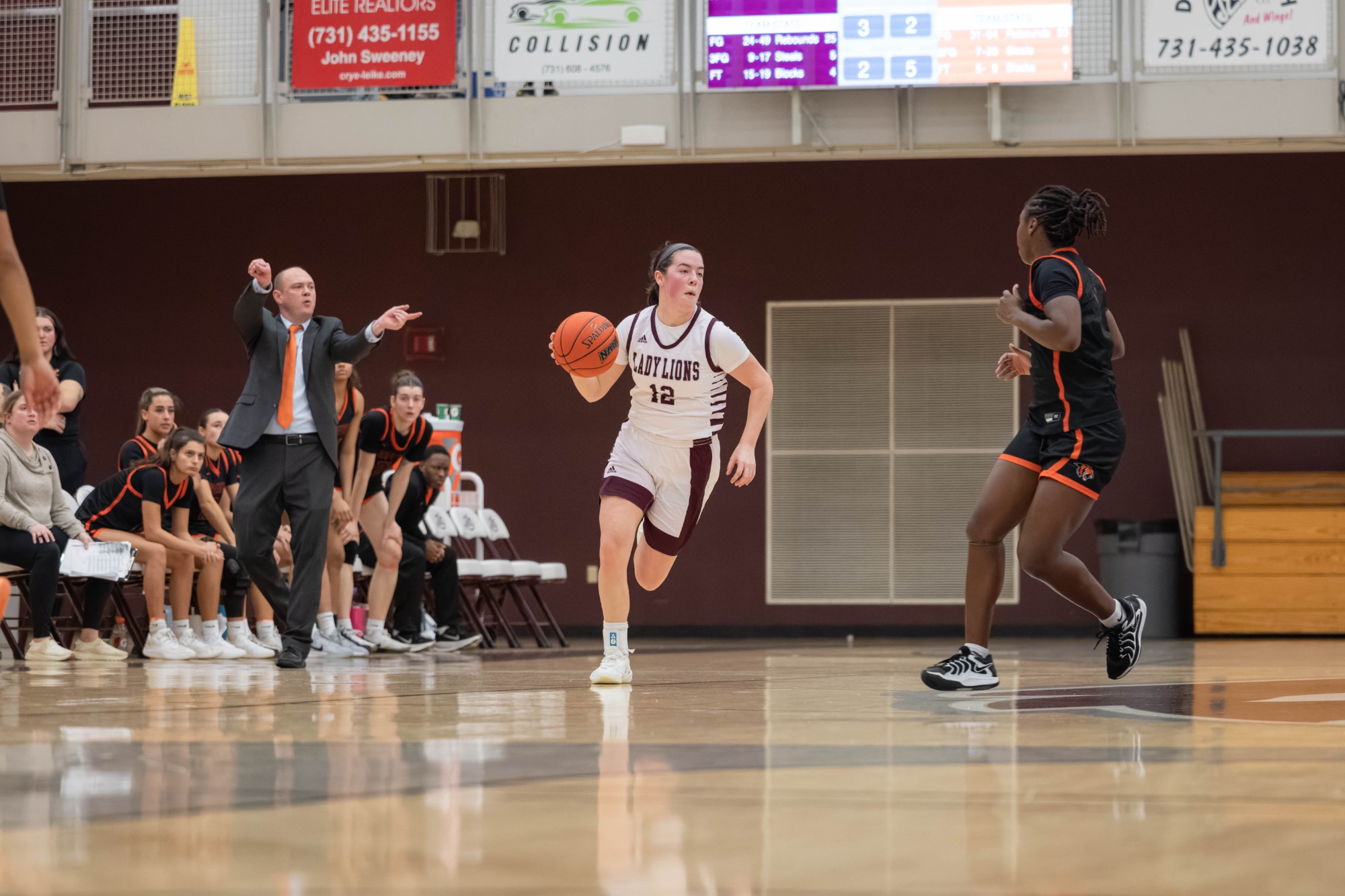 Lady Lions basketball in action