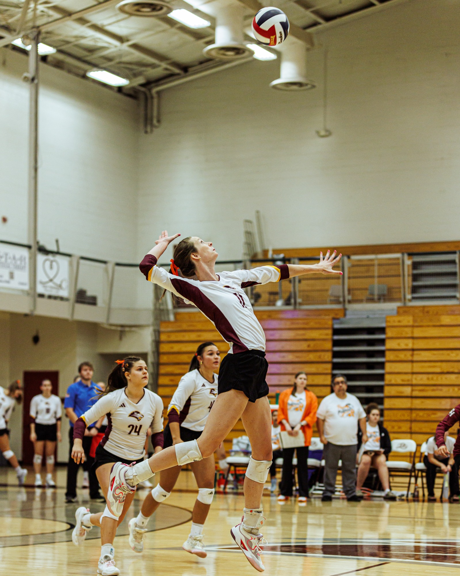 Morgan Jackson in FHU's volleyball match against Rust on September 29, 2026.